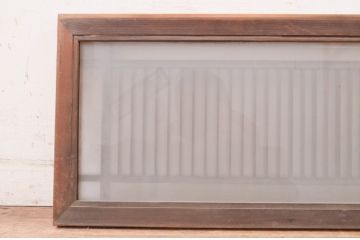 アンティーク建具　片面ガラス　和の趣溢れる格子入り欄間1枚(明かり取り、明り取り)(R-071644)