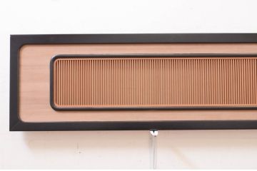 アンティーク建具　高級品!!黒漆枠　繊細な格子が目を惹く凝った造り込みの格子欄間2枚セット(明かり取り、明り取り、筬欄間、オサランマ、おさらんま)(R-071664)