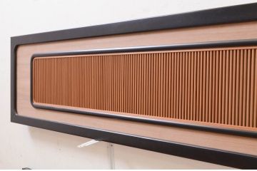 アンティーク建具　高級品!!黒漆枠　繊細な格子が目を惹く凝った造り込みの格子欄間2枚セット(明かり取り、明り取り、筬欄間、オサランマ、おさらんま)(R-071664)