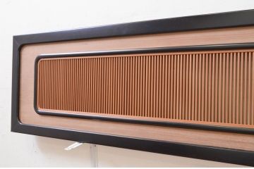 アンティーク建具　高級品!!黒漆枠　繊細な格子が目を惹く凝った造り込みの格子欄間2枚セット(明かり取り、明り取り、筬欄間、オサランマ、おさらんま)(R-071665)