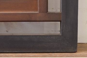 アンティーク建具　希少デザイン!!　タケノコ・笠・クワ等の透かし彫りがアクセントの彫刻欄間2枚セット(明り取り、明かり取り)(R-071668)