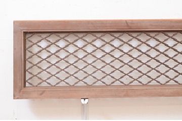 アンティーク建具　どこか懐かしい雰囲気漂う組子欄間2枚セット(明り取り、明かり取り、ランマ)(R-071672)