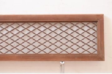 アンティーク建具　どこか懐かしい雰囲気漂う組子欄間2枚セット(明り取り、明かり取り、ランマ)(R-071672)