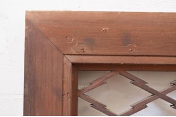 アンティーク建具　どこか懐かしい雰囲気漂う組子欄間2枚セット(明り取り、明かり取り、ランマ)(R-071672)