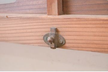 アンティーク建具　珍しいデザインのガラス入り明かり取り2枚セット(明り取り、欄間、ランマ)(R-071674)