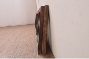 アンティーク建具　珍しいデザインのガラス入り明かり取り2枚セット(明り取り、欄間、ランマ)(R-071675)