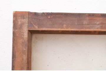 アンティーク建具　レトロな雰囲気を醸し出すガラス欄間2枚セット(明り取り、明かり取り)(R-071680)