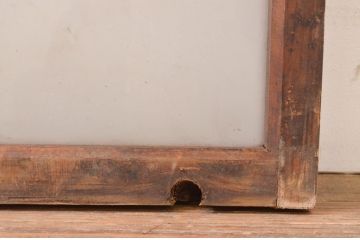 アンティーク建具　レトロな雰囲気を醸し出すガラス欄間2枚セット(明り取り、明かり取り)(R-071680)