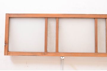 アンティーク建具　レトロな雰囲気を醸し出すガラス欄間2枚セット(明り取り、明かり取り)(R-071680)
