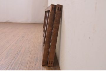 アンティーク建具　レトロな雰囲気を醸し出すガラス欄間2枚セット(明り取り、明かり取り)(R-071680)