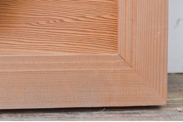 アンティーク建具　生命力に溢れた鷲と松が目を惹く両面彫刻欄間2枚セット(明り取り、明かり取り)(R-071683)