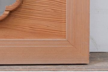 アンティーク建具　生命力に溢れた鷲と松が目を惹く両面彫刻欄間2枚セット(明り取り、明かり取り)(R-071683)