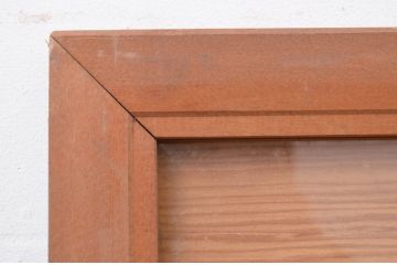 アンティーク建具　両面ガラス　松と鷹の彫刻が見事な彫刻欄間2枚セット(明かり取り、明り取り、らんま)(R-071687)