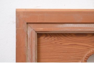 アンティーク建具　躍動感ある松竹梅が美しい両面彫刻欄間2枚セット(明り取り、明かり取り)(R-071688)