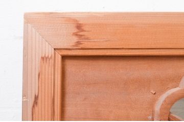 アンティーク建具　井波彫刻　清山作　繊細な松・梅のデザインが目を惹く両面彫刻欄間2枚セット(明かり取り、明り取り)(R-071690)