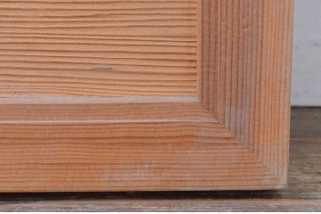 アンティーク建具　松の木と風情ある風景の彫刻が美しい両面彫刻欄間2枚セット(明かり取り、明り取り)(R-071691)