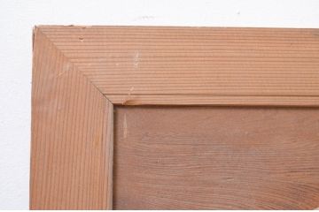 アンティーク建具　井波彫刻　光信作　松の木と風情ある風景の彫刻が美しい両面彫刻欄間2枚セット(明かり取り、明り取り)(R-071695)