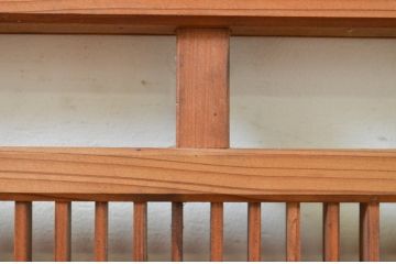 アンティーク建具　細やかに並んだ格子が美しい筬欄間2枚セット(明かり取り、明り取り、オサランマ、おさらんま)(R-071698)