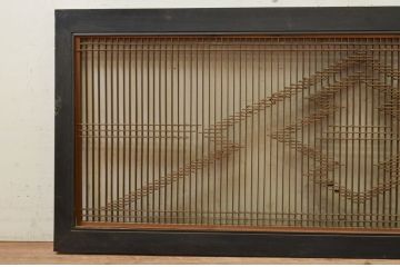 アンティーク建具　特大　落ち着きのある和の空間を演出する組子欄間2枚セット(明り取り、明かり取り)(R-071701)
