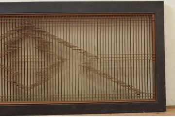 アンティーク建具　特大　落ち着きのある和の空間を演出する組子欄間2枚セット(明り取り、明かり取り)(R-071701)