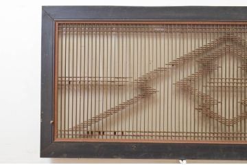 アンティーク建具　特大　落ち着きのある和の空間を演出する組子欄間2枚セット(明り取り、明かり取り)(R-071701)