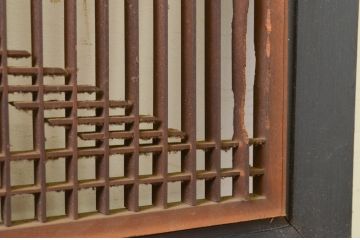 アンティーク建具　特大　落ち着きのある和の空間を演出する組子欄間2枚セット(明り取り、明かり取り)(R-071701)