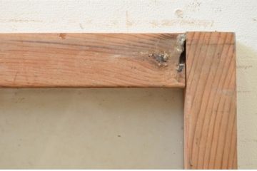 アンティーク建具　レトロな雰囲気を醸し出すガラス欄間2枚セット(明り取り、明かり取り)(R-071702)