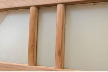 アンティーク建具　レトロな雰囲気を醸し出すガラス欄間2枚セット(明り取り、明かり取り)(R-071702)