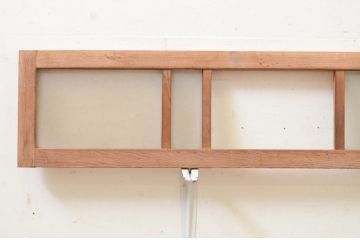 アンティーク建具　レトロな雰囲気を醸し出すガラス欄間2枚セット(明り取り、明かり取り)(R-071702)