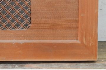 アンティーク建具　凝ったデザインの組子が目を惹く組子欄間2枚セット(明り取り、明かり取り)(R-071703)