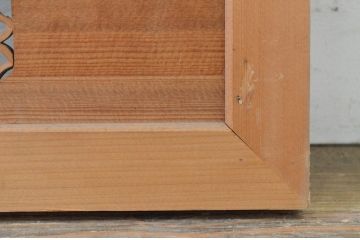 アンティーク建具　凝ったデザインの組子が目を惹く組子欄間2枚セット(明り取り、明かり取り)(R-071704)