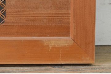 アンティーク建具　凝ったデザインの組子が目を惹く組子欄間2枚セット(明り取り、明かり取り)(R-071704)