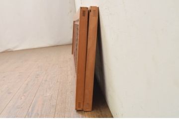 アンティーク建具　凝ったデザインの組子が目を惹く組子欄間2枚セット(明り取り、明かり取り)(R-071704)