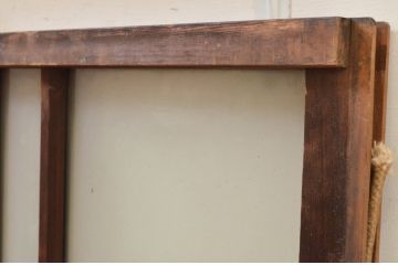 アンティーク建具　シンプルなデザインの上げ下げ窓(ガラス窓)(R-071705)