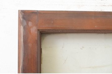 アンティーク建具　シンプルなデザインの上げ下げ窓(ガラス窓)(R-071705)