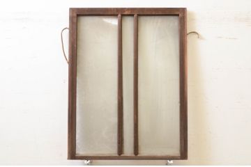 アンティーク建具　シンプルなデザインの上げ下げ窓(ガラス窓)(R-071706)
