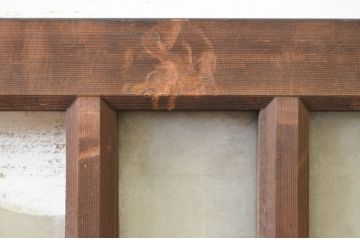 アンティーク建具　シンプルなデザインの上げ下げ窓(ガラス窓)(R-071706)