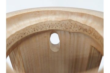 素朴な質感が味わい深い竹一重切花入(家元、花押、銘、茶道具、花瓶、花器、共箱付き)(R-071724)