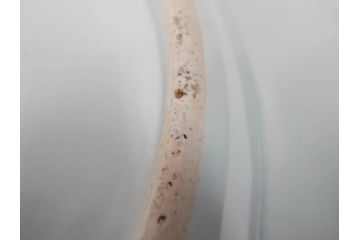 江戸期　古伊万里　染付　1尺5寸　約47cm　繊細に描かれた山水図が上質な和の雰囲気を高める大皿(和皿、和食器、一尺五寸)(R-071726)