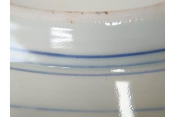 江戸〜明治　古伊万里　染付　微塵唐草文　1尺5寸　約47cm　一つ一つ丁寧に描かれた絵付けが美しい大皿(松竹梅図、和皿、和食器、一尺五寸)(R-071729)