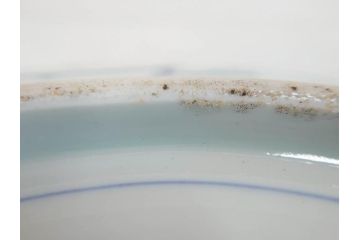 江戸〜明治　古伊万里　染付　微塵唐草文　1尺5寸　約47cm　一つ一つ丁寧に描かれた絵付けが美しい大皿(松竹梅図、和皿、和食器、一尺五寸)(R-071729)