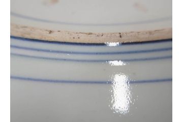 古伊万里　染付　蛸唐草文　松竹梅文　渦福　約45cm　1尺4寸　大胆かつ繊細な絵柄に魅了される大皿(二重角福、和食器、和皿、一尺四寸)(R-071730)