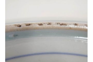 古伊万里　染付　蛸唐草文　松竹梅文　渦福　約45cm　1尺4寸　大胆かつ繊細な絵柄に魅了される大皿(二重角福、和食器、和皿、一尺四寸)(R-071730)