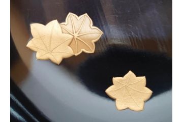 明治〜大正　輪島塗　木製漆器　紅葉の蒔絵が食卓のアクセントになる吸物椀8客セット(もみじ、モミジ、黒漆、お椀、和食器)(R-071738)