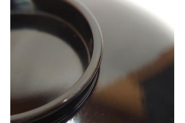 明治〜大正　輪島塗　木製漆器　紅葉の蒔絵が食卓のアクセントになる吸物椀8客セット(もみじ、モミジ、黒漆、お椀、和食器)(R-071738)