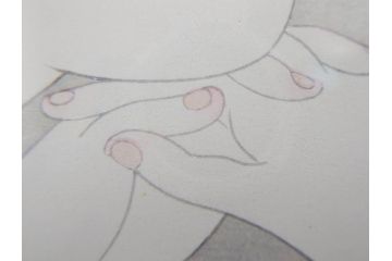 上村松園　「若葉」　モモセ版画美術　限定300部のうち292番　気品の漂う女性の姿を見事に表現された手摺木版画(人物画、絵画、額装、箱付き)(R-071745)