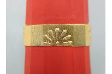 春日有職　奈良人形師　五代　瀬谷桃源　一刀彫　力強い彫りと華やかな色彩が美しい立雛(ひな、ヒナ、木彫、彫刻、木製、置物、共箱付き)(R-071747)