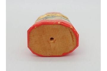 春日有職　奈良人形師　五代　瀬谷桃源　一刀彫　力強い彫りと華やかな色彩が美しい立雛(ひな、ヒナ、木彫、彫刻、木製、置物、共箱付き)(R-071747)