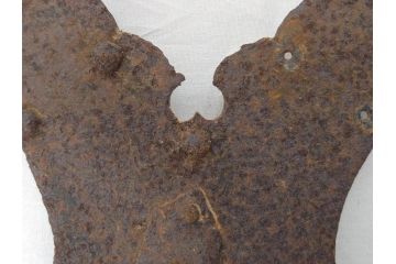 アンティーク雑貨　錆びた風合いが趣溢れる蔵戸の錠前金具(ディスプレイ雑貨、蔵戸パーツ)(R-071751)