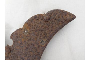アンティーク雑貨　錆びた風合いが趣溢れる蔵戸の錠前金具(ディスプレイ雑貨、蔵戸パーツ)(R-071751)